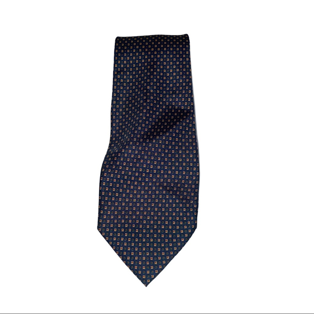 S. T. Dupont Blue Print Neck mens silk Tie